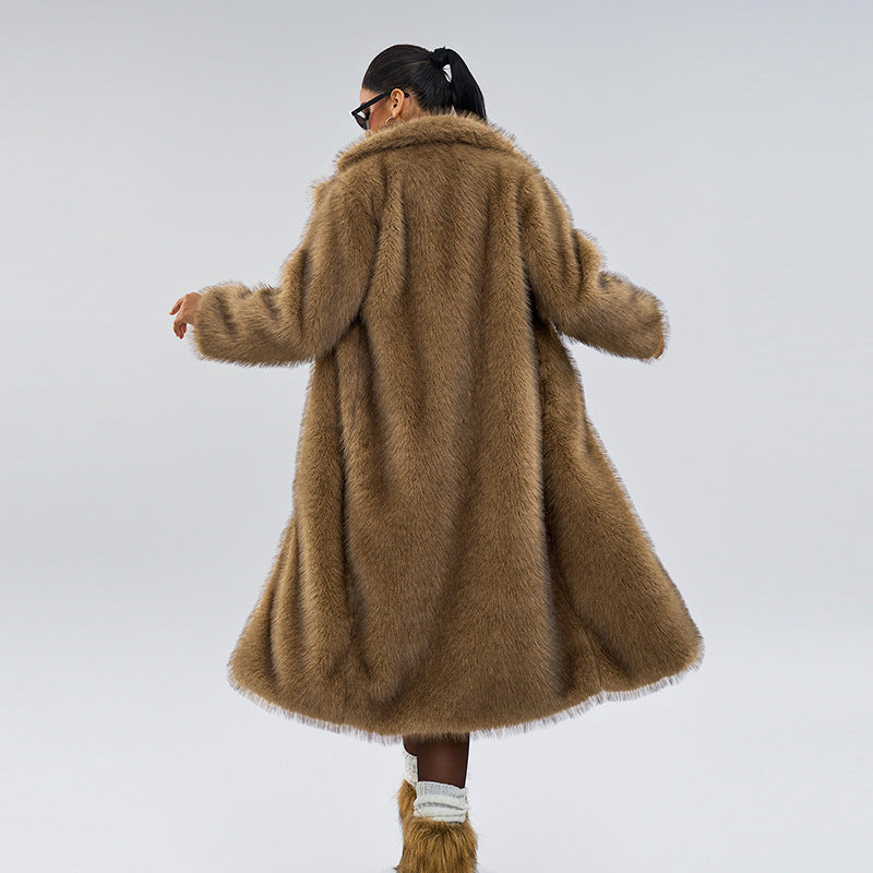 Extended fur suit collar coat coat best selling fur coat