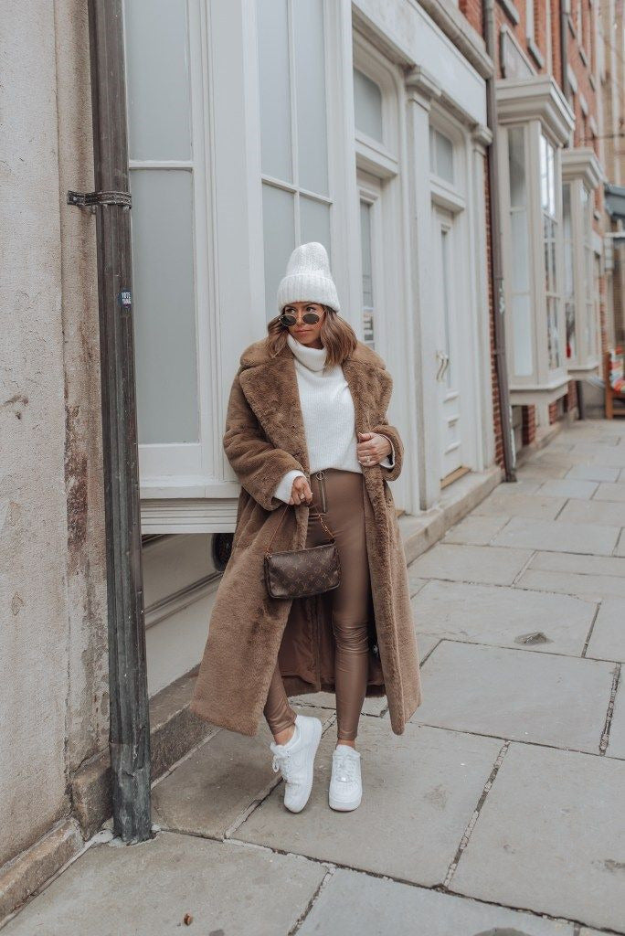 Long rabbit fur mink fur coat padded autumn and winter coat