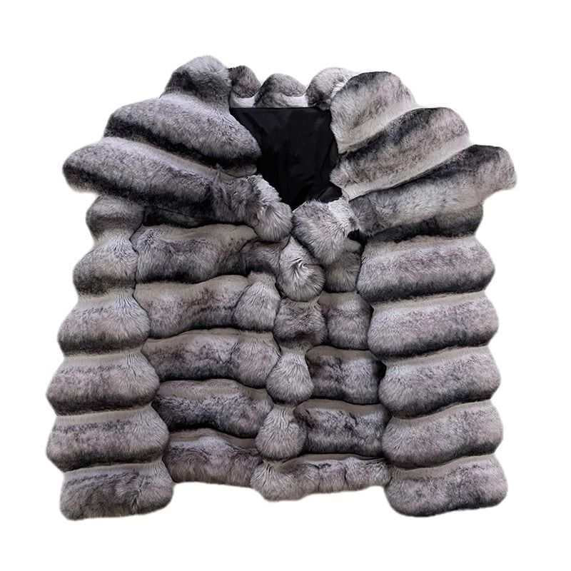 In winter, the new fur rex rabbit fur Totoro lapels Mao Mao coat, high sense, fashionable ladies and short women.