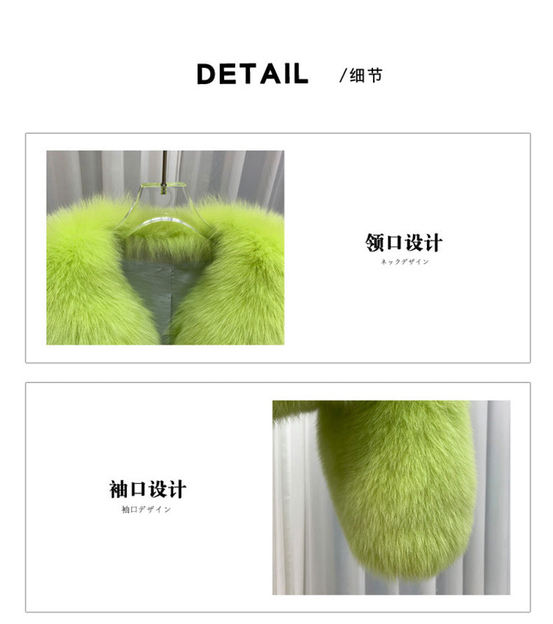 European Style Mink Fur Coat for Petite Women Eco-Friendly Fox Fur Short Fur Coat Fur Sweater