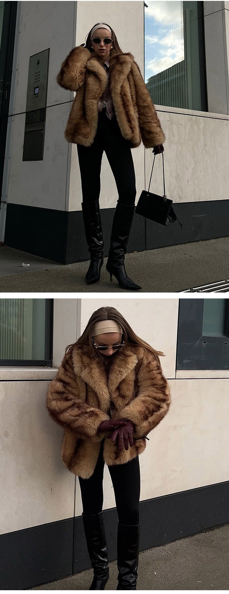 Women's Street Fashion European and American Style Autumn Winter New Fur Coat Short Women's Top Warm