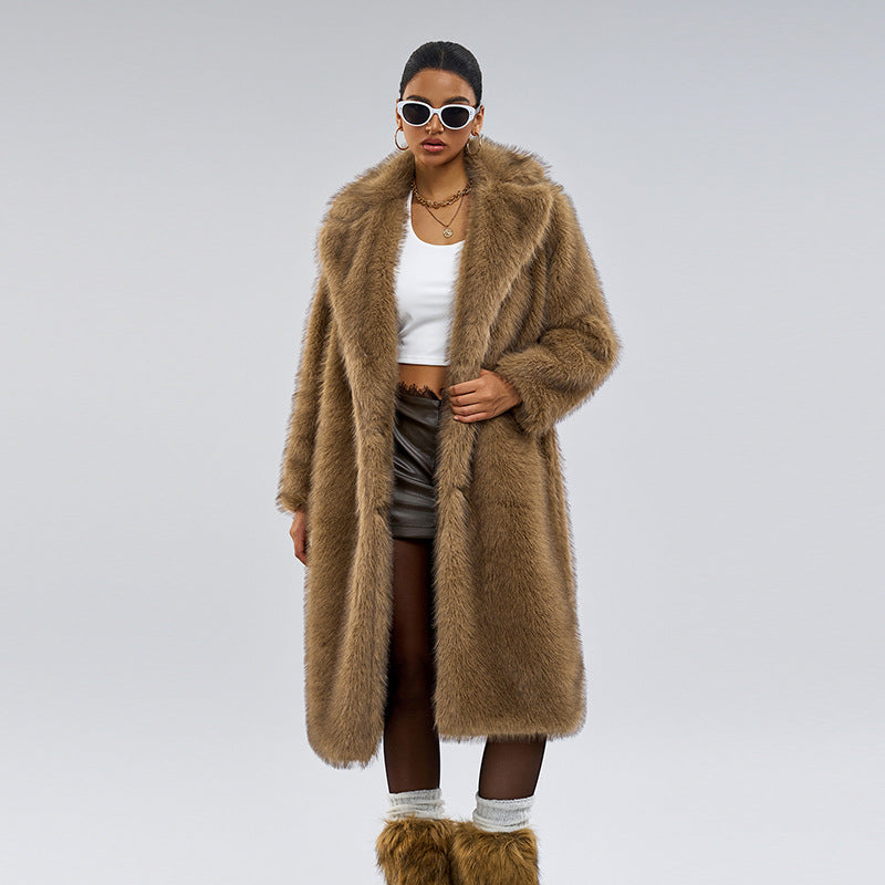 Extended fur suit collar coat coat best selling fur coat