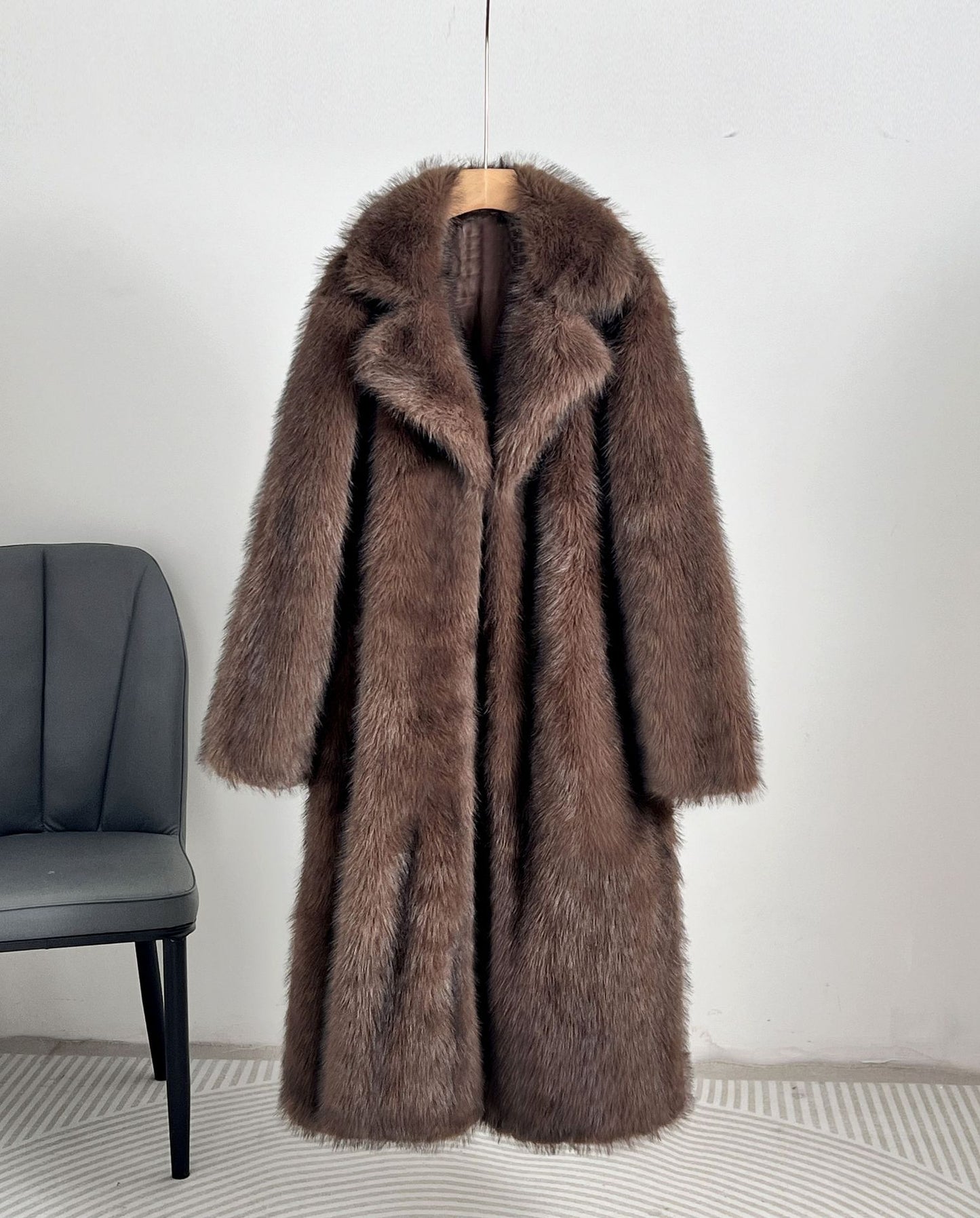 Extended fur suit collar coat coat best selling fur coat