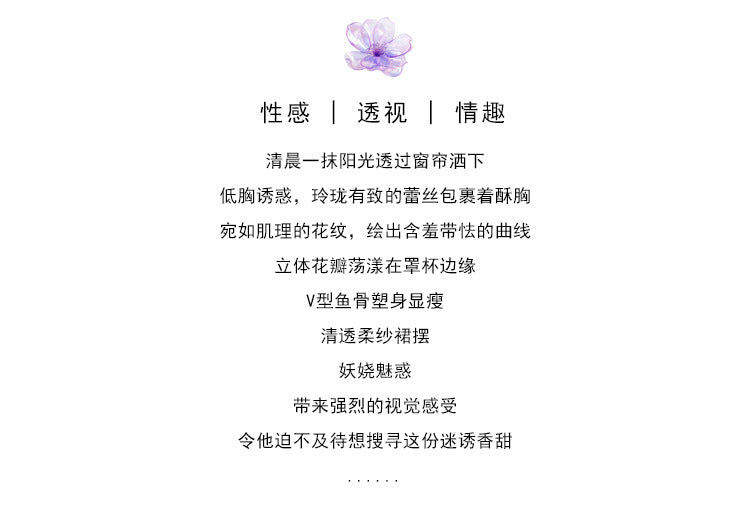 DZ Gorgeous Plus Size Lingerie Passionate Temptation Sheer Mesh Lazy Sleepwear with Chest Pads Sexy Set A5144