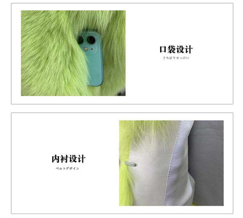 European Style Mink Fur Coat for Petite Women Eco-Friendly Fox Fur Short Fur Coat Fur Sweater