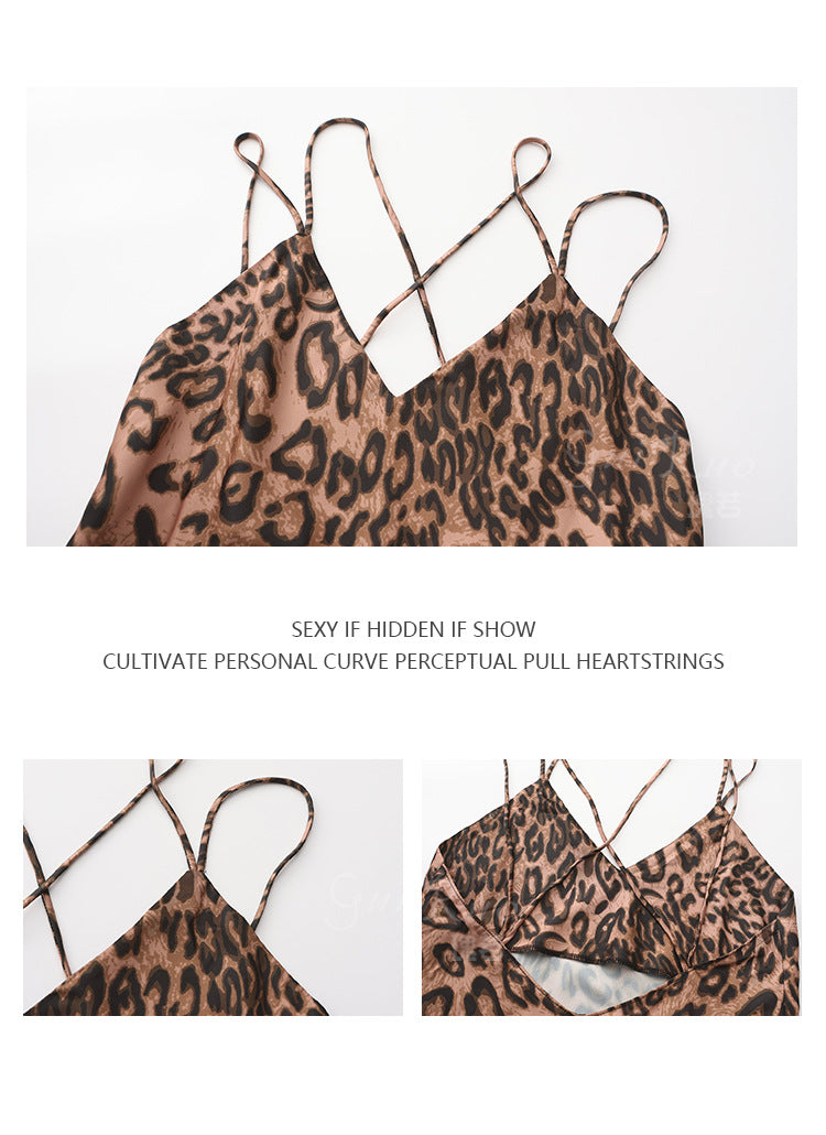 DZ Guiruo Brand Lingerie Hot Low-Cut Push-Up Women's Camisole Nightdress Deep V Homewear Robe Set4410