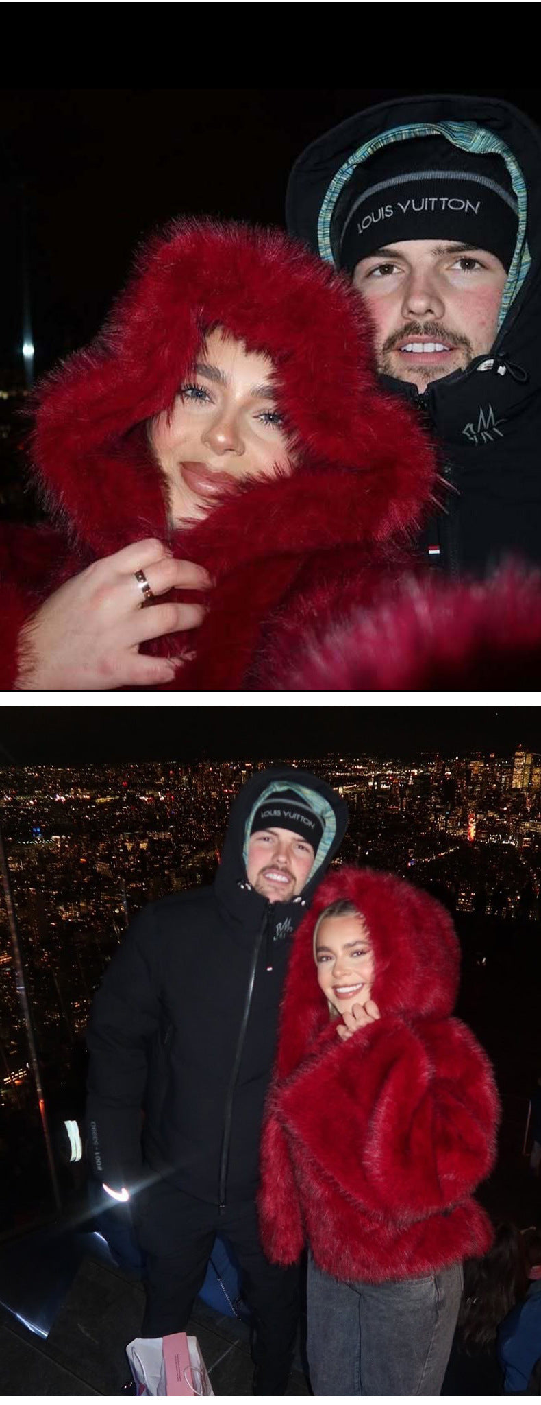 Solid Color Hooded Fur Coat Cross-Border European and American Style Eye-Catching Warm Comfortable Fashionable Fur