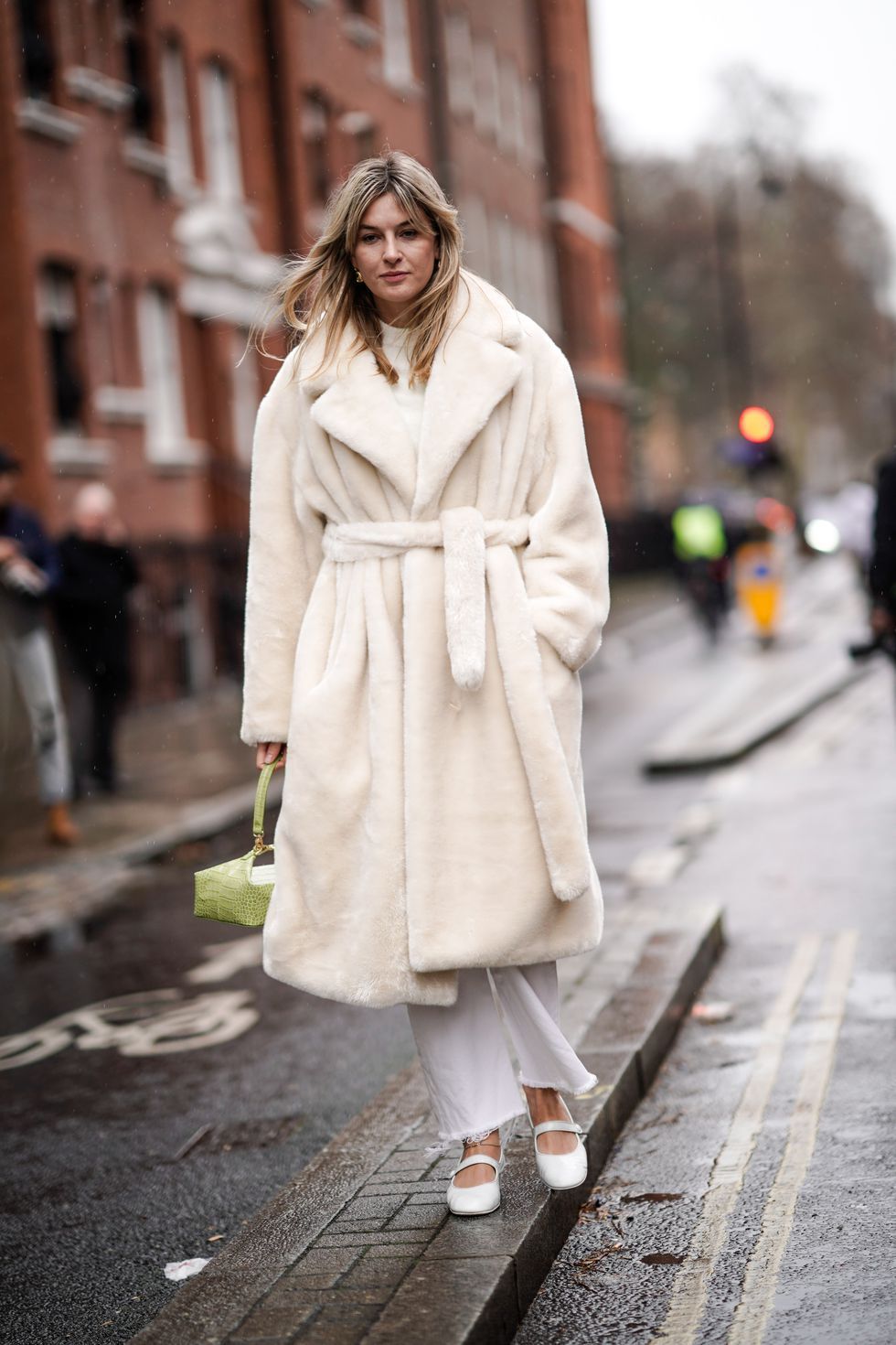 Long rabbit fur mink fur coat padded autumn and winter coat