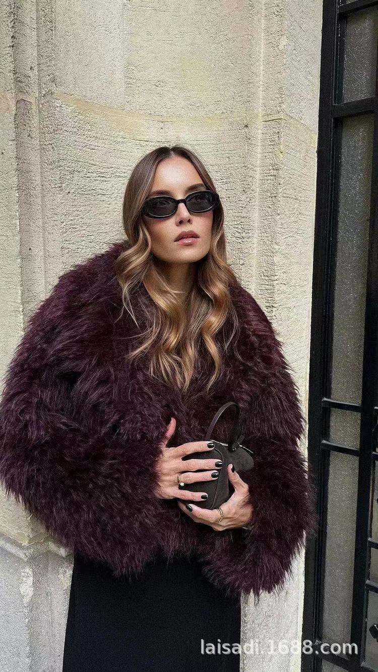 New European and American ladies fashion Joker environmental protection fur short coat